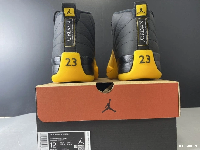 Chep Onekick Jordan University 130690-070 Retro 12 Black Air Gold 0819